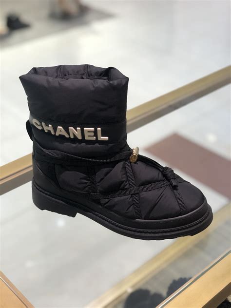 chanel nylon snow boots|Chanel ankle boots 2021.